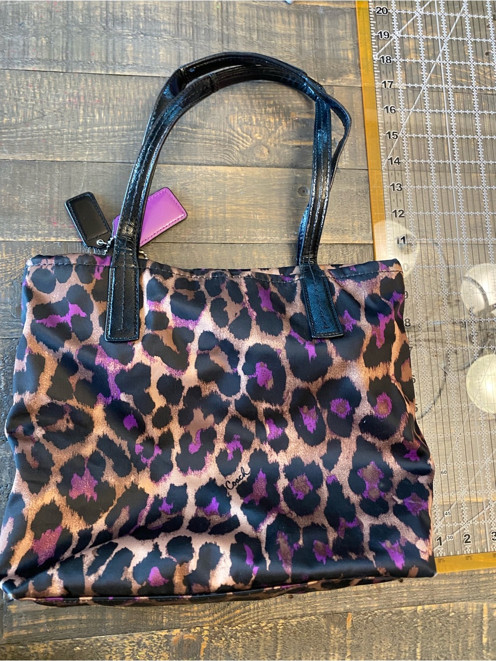 Coach Signature Ocelot leopard print tote bag - Picture 6 of 10